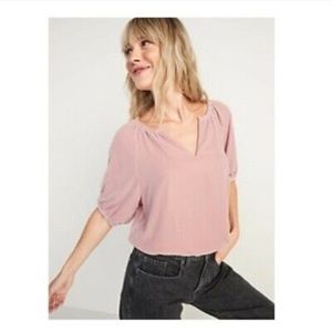 Old Navy Velvet Split Neck Top